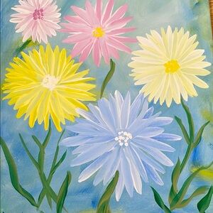 ❤️ SIGNED CANVAS ART FLOWERS ORIGINAL
